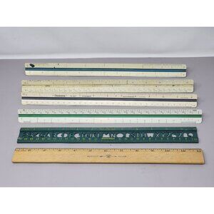 Vintage Ruler Set Westcott Fiskars Alvin Bruning Tools Architect Engineer Scales